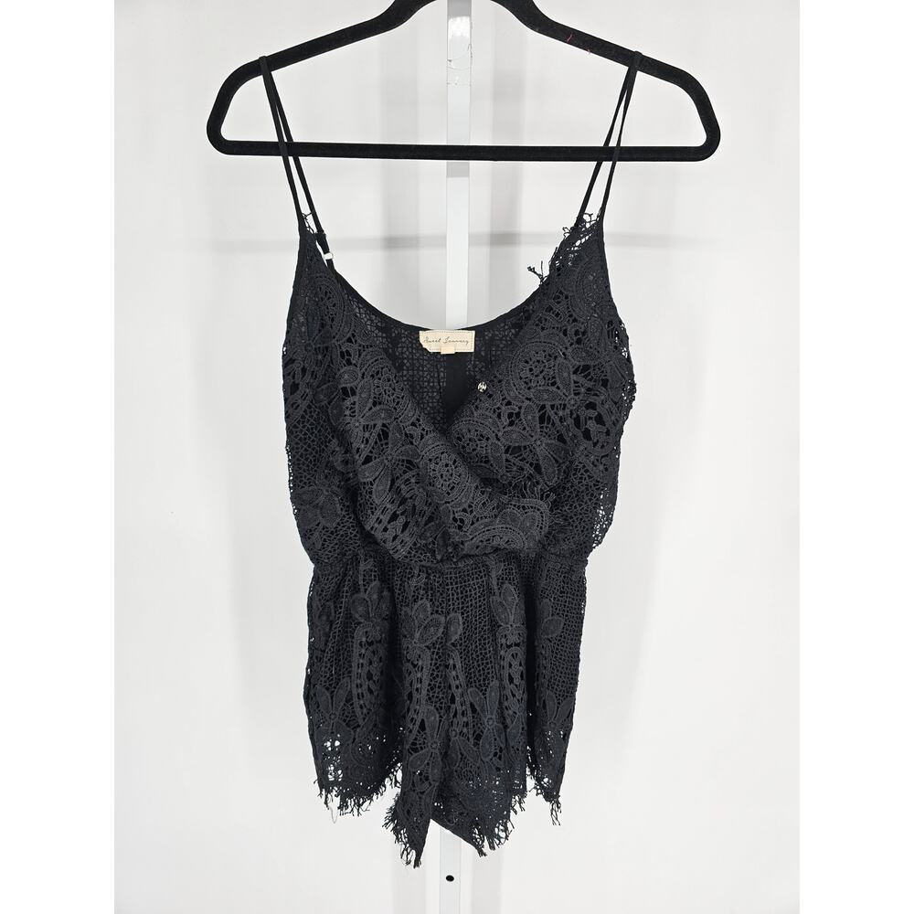 Sweet Journey Womens Sz S Romper Black All Over Lace Formal Boho